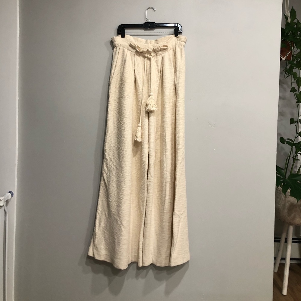Ulla Johnson Long Wide Leg Textured Sweatpants